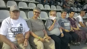 tifose allo stadio di sera